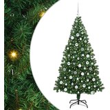 vidaXL Umestno božično drevo Zelena 180 cm PVC, jeklo in plastika | Shoptok.si
