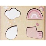 Montessori izobraževalna lesena kocka roza | Shoptok.si
