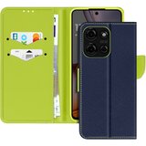 AVIZAR Ohišje za Motorola Moto G75 Wallet Leather Saffiano Fancy, Modra noč, (5000010501) | Shoptok.si