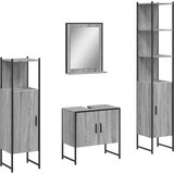  4-dijelni set kupaonskih ormarića boja hrasta sonome drveni | shoptok.hr