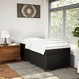  s oprugama i madracem crni 90 x 200 cm od umjetne kože | shoptok.hr