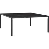 vidaXL vrtna miza črna 170x170x74,5 cm jeklo in steklo Cene