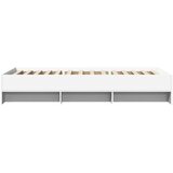 vidaXL Posteljni okvir bel 100x200 cm inženirski les | Shoptok.si