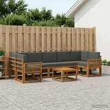  Set vanjskih sofa 8 pcs Prirodna i antracit Poliester | shoptok.hr