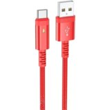  Kabal BOROFONE BU38 Leader intelligent power-off charging data cable Type-C red 1,2m, 3A Cijene