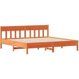  Knjižna postelja brez vzmetnice vošč. rjava 180x200 cm borovina, (21607759) | Shoptok.si