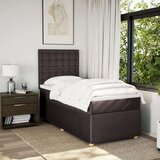 vidaXL Box spring postelja z vzmetnico temno rjava 100x200 cm blago, (21305069) | Shoptok.si