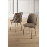 Hanah home set trpezarijskih stolica Leja 2 kom, kapućino tkanina Babyface, hromirane metalne noge | Eponuda.com