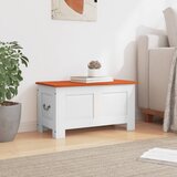  Škrinja za pohranu s poklopcem smeđe-bijela od masivnog bagrema | shoptok.hr