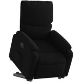  Naslonjač na podizanje od tkanine crni | shoptok.hr