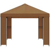 Gazebo 4 × 3 m Bež Poliester i čelik 190 gsm | shoptok.hr