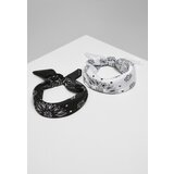 Urban Classics satin bandana 2-Pack black/white Cene