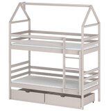 Molarem Home Drveni dječji krevet na kat Alex s ladicom - kašmir - 200x90 cm - Madrac PE pjena 8 cm-spužvasti madrac | shoptok.hr