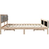  Krevetna konstrukcija s uzglavljem Svijetlo siva 200 x 200 cm | shoptok.hr