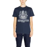 Aquascutum Polo majice dolgi rokavi ACTIVE COTTON BIG LOGO AA_SS23_TS006 Modra