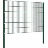  Ogradni panel sa stupovima od željeza 1212x120 cm zeleni | shoptok.hr