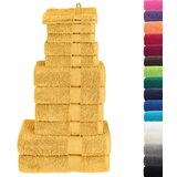 vidaXL 12-dijelni vrhunski set ručnika SOLUND zlatni 600 gsm | shoptok.hr
