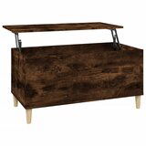 Maison Chic Klubska mizica - kavna mizica - Nizka mizica dimljeni hrast 90x44,5x45 cm inženirski les, (21754988) | Shoptok.si