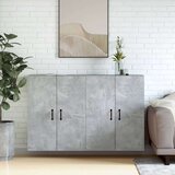 vidaXL Zidni ormarići 2 kom siva boja betona od konstruiranog drva | shoptok.hr