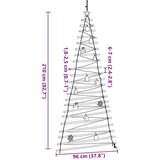 vidaXL Božično drevo med 130 LED Naravna 210 cm polno jesenovo drvo | Shoptok.si