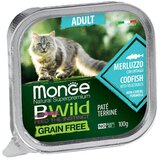 Monge bwild grain free adult cat codfish - pašteta sa bakalarom i povrćem (100g) Cene