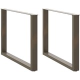vidaXL Noge za blagovaonski stol U-oblik 2 kom Prirodni čelik 100 x (72-73) cm Čelik - Prirodna 100 x (72-73) cm 2 1 | shoptok.hr