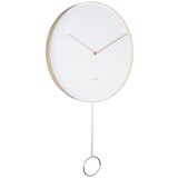 Karlsson bijeli zidni sat s klatnom Pendulum, ø 34 cm Cijene