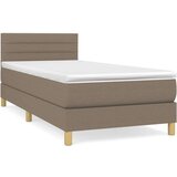  Box spring postelja z vzmetnico taupe 90x200 cm blago, (20792028) | Shoptok.si