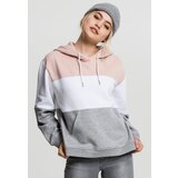 Urban Classics Women's Oversize 3-Tone Light Pink/White/Grey Hooded Oversize | ePonuda.com
