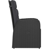 vidaXL vidXL 11-dijelni vrtni blagovaonski set od poliratana s jastucima crni | shoptok.hr