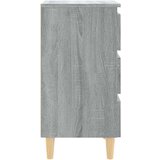  Noćni ormarići s drvenim nogama 2 kom sivi hrast 40x35x69 cm | shoptok.hr