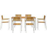 Vanjski set za objedovanje 7 pcs Smeđa Čvrsto drvo akacije | shoptok.hr