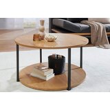 P & B klubska miza, črna, barve hrasta | Shoptok.si