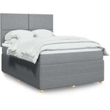  Krevet box spring s madracem svjetlosiva 160x200 cm tkanina Slike