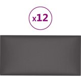  Zidne ploče od umjetne kože 12 kom sive 30 x 15 cm 0 54 m² | shoptok.hr