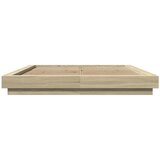  Okvir kreveta s LED svjetlima boja hrasta 150 x 200 cm drveni | shoptok.hr