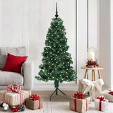 vidaXL Kotično umetno božično drevo Zelena 150 cm PVC in kovina | Shoptok.si