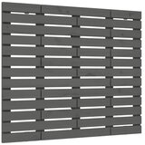 vidaXL Stensko posteljno vzglavje sivo 141x3x91,5 cm trdna borovina, (20738328) | Shoptok.si