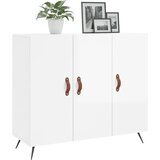  Komoda sjajna bijela 90x34x80 cm od konstruiranog drva | shoptok.hr