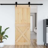  Vrata NARVIK 85 x 210 cm Čvrsta borovina (neobrađena) Prirodna | shoptok.hr