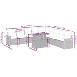  11-dijelni set vrtnih sofa od poliratana s jastucima crni | shoptok.hr