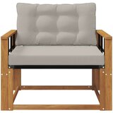  Set vanjskih sofa Čvrsto drvo akacije i Textilene Prirodna | shoptok.hr