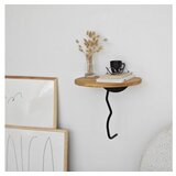 Hanah home zidna polica leo black oak