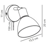 Nordlux zidna spot svetiljka pop 1xE27/18W/230V bela | Eponuda.com