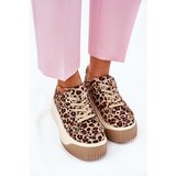 Boto Sneakers On Massive Platform Smooth Beige Tirvanis | shoptok.hr