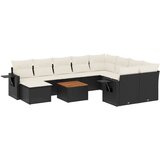  11-dijelni set vrtnih sofa od poliratana s jastucima crni | shoptok.hr