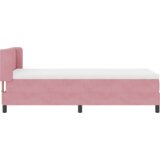 vidaXL Postelja s pomičnim dnom in vzmetnico Roza 90x190 cm Žamet | Shoptok.si