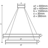 Brilagi led prigušiva luster na sajli cosmowave LED/115W/230V 3000-6500K + daljinski upravljač | Eponuda.com