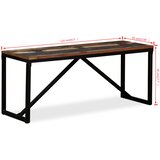  Klupa od masivnog obnovljenog drva 110 x 35 x 45 cm | shoptok.hr