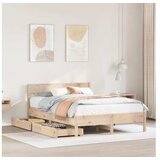 vidaXL Okvir kreveta bez madraca 150 x 200 cm od masivne borovine | shoptok.hr